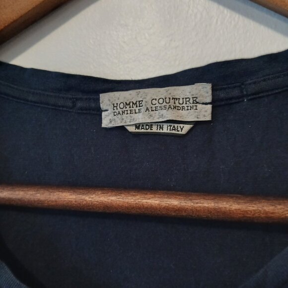 DANIELE ALESSANDRINI - Graphic striped t-shirt - Sz XL (fits L) - Picture 5 of 7